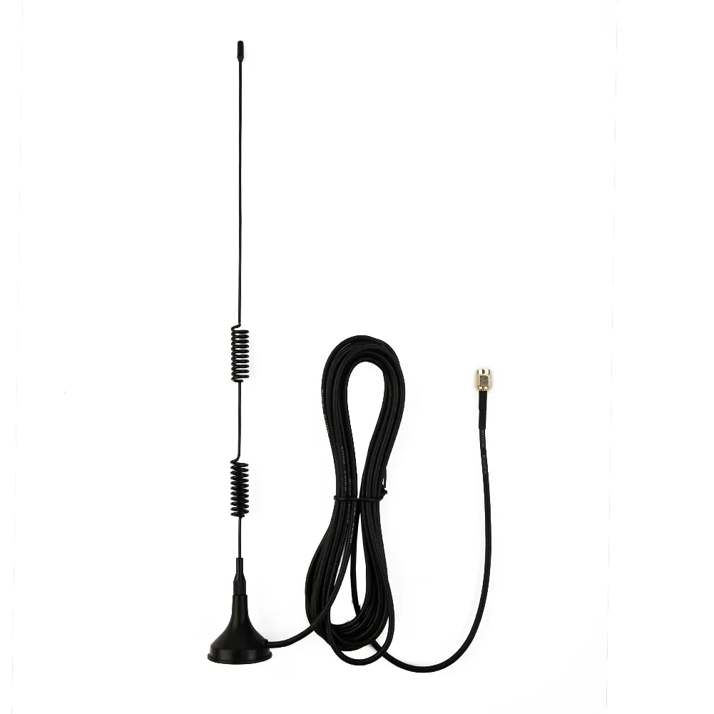 7dBi Radio Antenna SMA Male Connector VHF 136-174MHz UHF 400-470MHz 3 Meter RG174 Coaxial Cable Strong Magnetic Base Mount