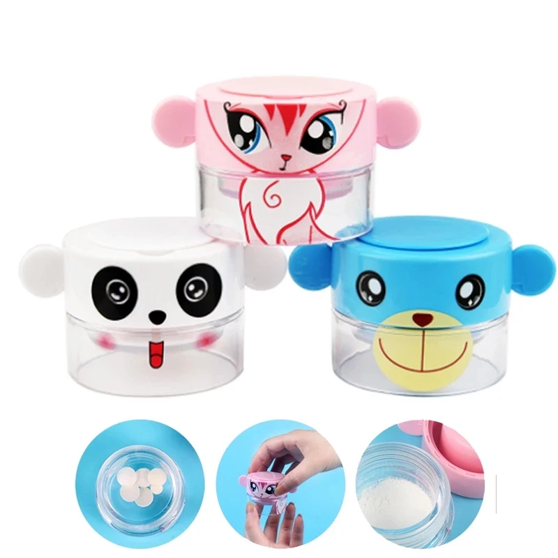 Pill Pulverizer Splitter Cute Cartoon Medicines Storage Box Portable Convenient Quick Grinding Tablet Grinder