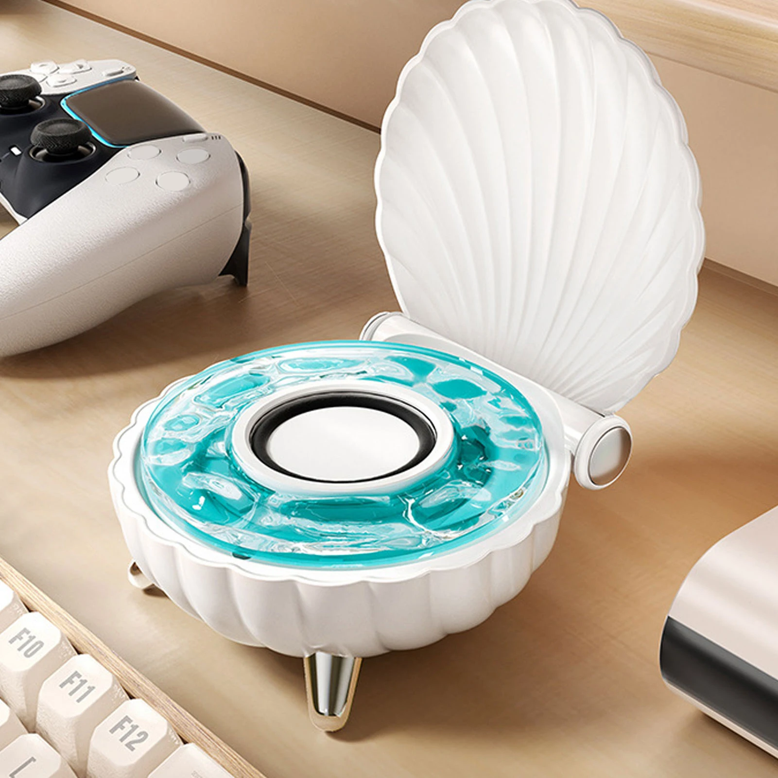Odtwarzacz muzyczny Waves Bezprzewodowy odtwarzacz muzyczny Waves Surf Sound Lampka nocna LED w kształcie muszli Wodny głośnik Bluetooth do użytku w pomieszczeniach
