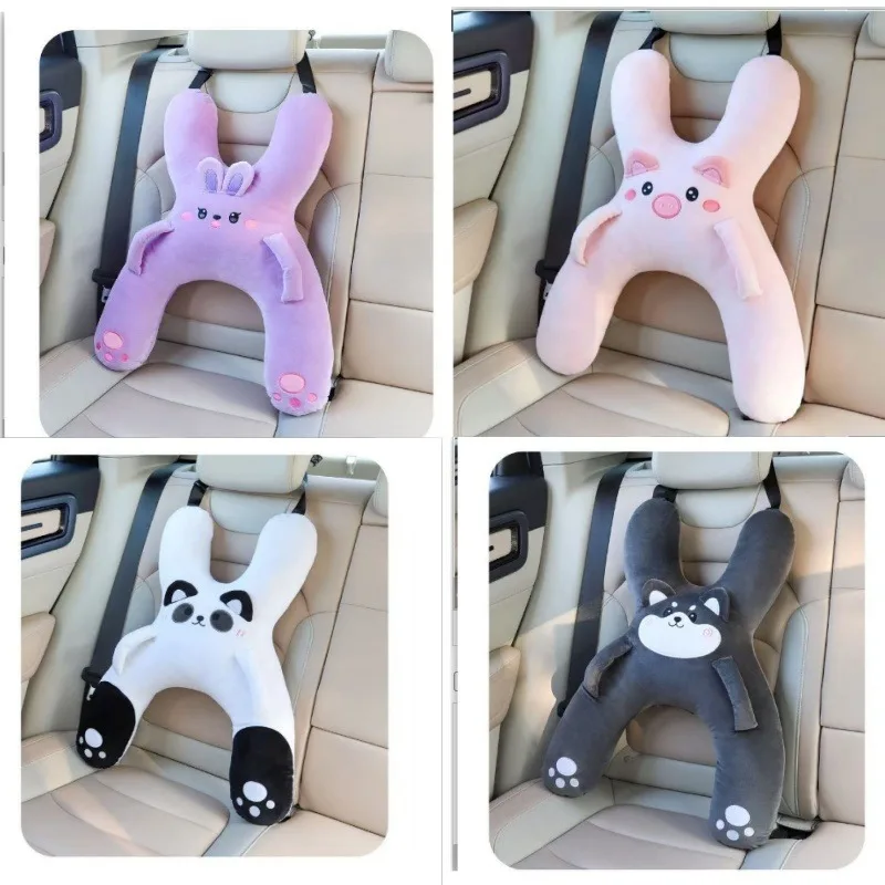 

1 шт. автомобильная подушка для сна на подголовник: защита шеи и поясницы, милый мультяшный дизайн