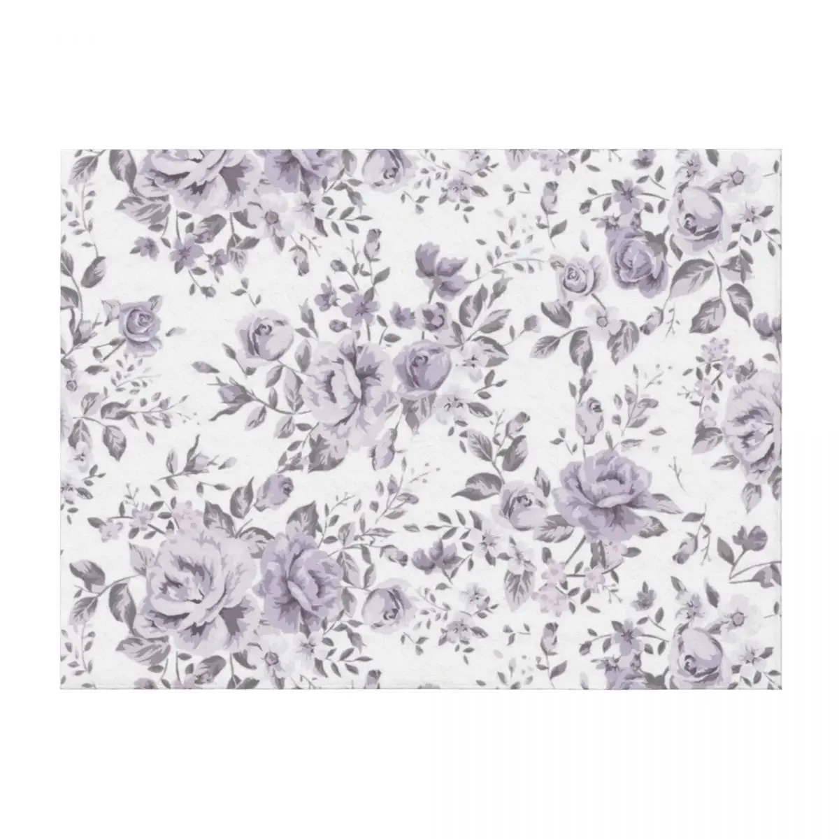 

FLORAL VINTAGE ROSES MAUVE WHITE Throw Blanket Luxury Thicken warm winter Decorative Throw Bed Blankets