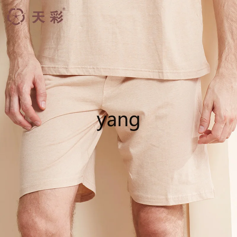 LMM men's sports home shorts cotton pajama pants casual thin summer five-point pants