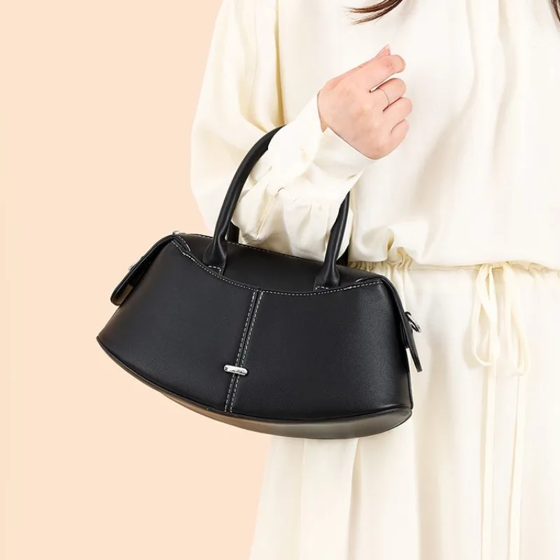 

Elegant Vintage Leather Women Handbag High End Classic Trendy Casual Paris Crossbody Messenger Tote Bag