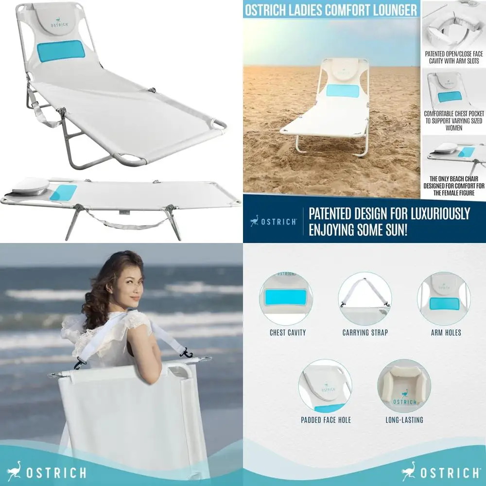 

Легкий регулируемый складной шезлонг с откидной спинкой для загара в пляжном бассейне, идеально подходит для мужчин и женщин, удобный