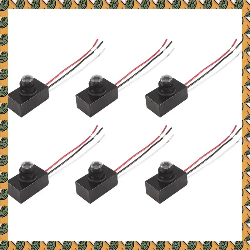 A77I 6 Pak Sensor Senja Hingga Fajar untuk Penerangan Luar Ruangan 120-277V Sensor Cahaya Fotosel Sakelar Fotolistrik