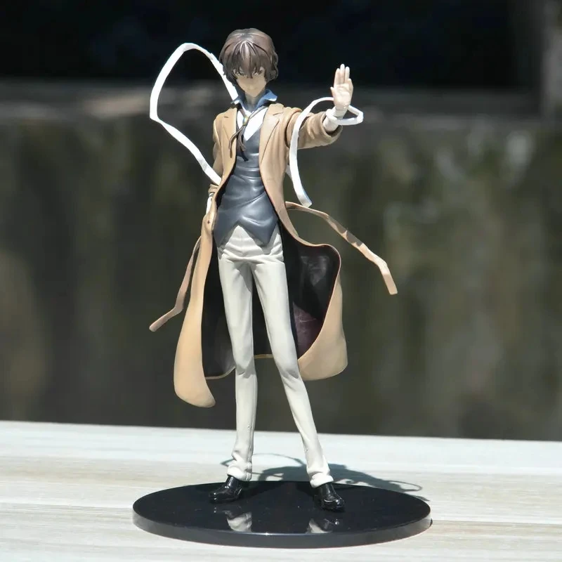 26cm Anime Bungou Stray Dogs Dazai Osamu Nendoron OrangeRouge Action Figure PVC Collection Model Dolls Toys For Gifts