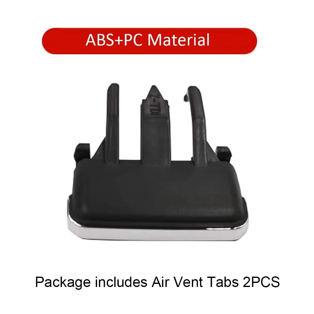 Front Center Side Air Vent saída Tab Clips, AC Vent Ajuste Fivela Kit de reparo para Toyota Corolla 2009-2013, 2X