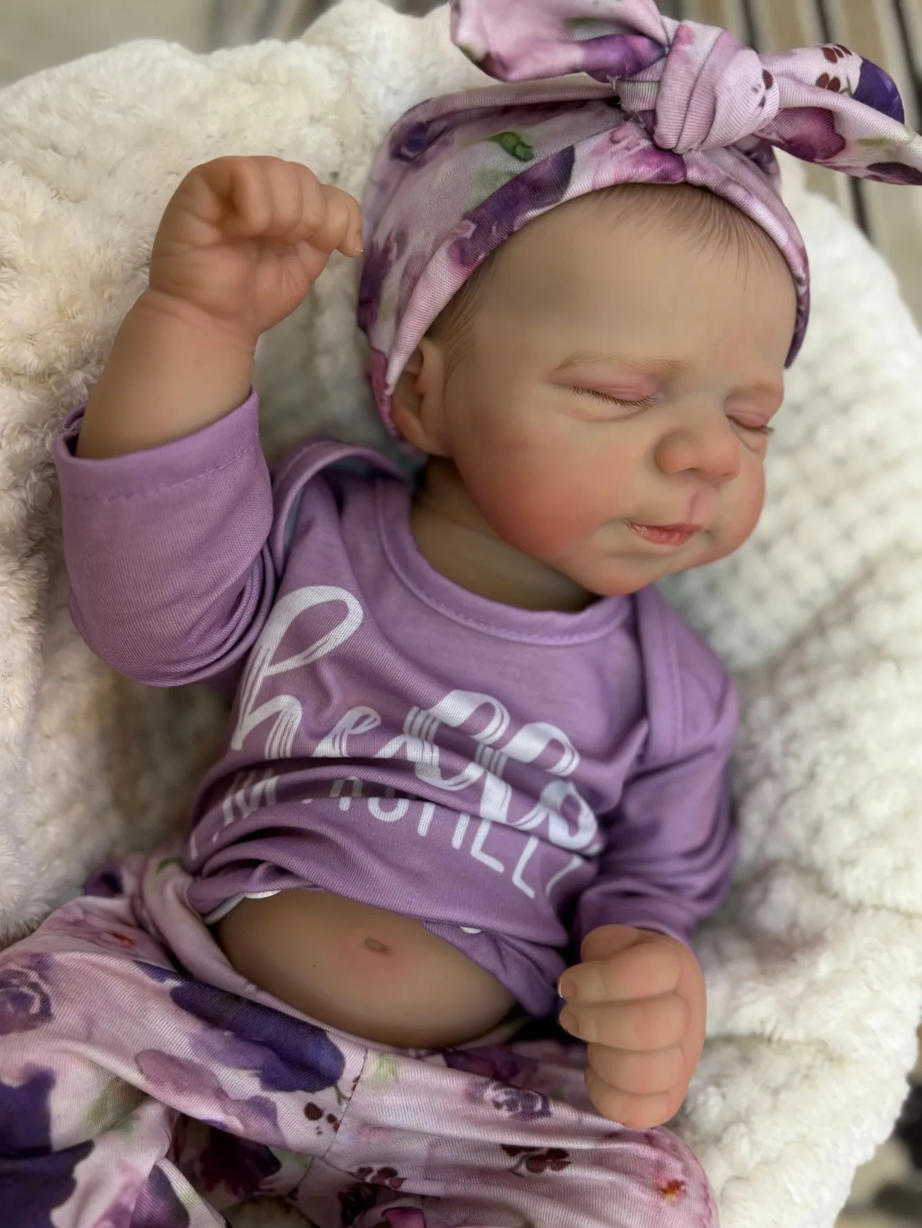 18-Inch Pascale Reborn Girl Doll | Handmade Soft - Touch Vinyl Newborn | Kids Birthday Gift