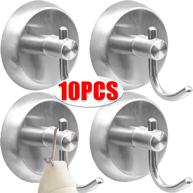 1/10PC Vacuum Suction Cup Hooks Stainless Steel Strong Adsorption Towel Holders Kitchen Bathroom Suction Cup Hook Wall Hangers