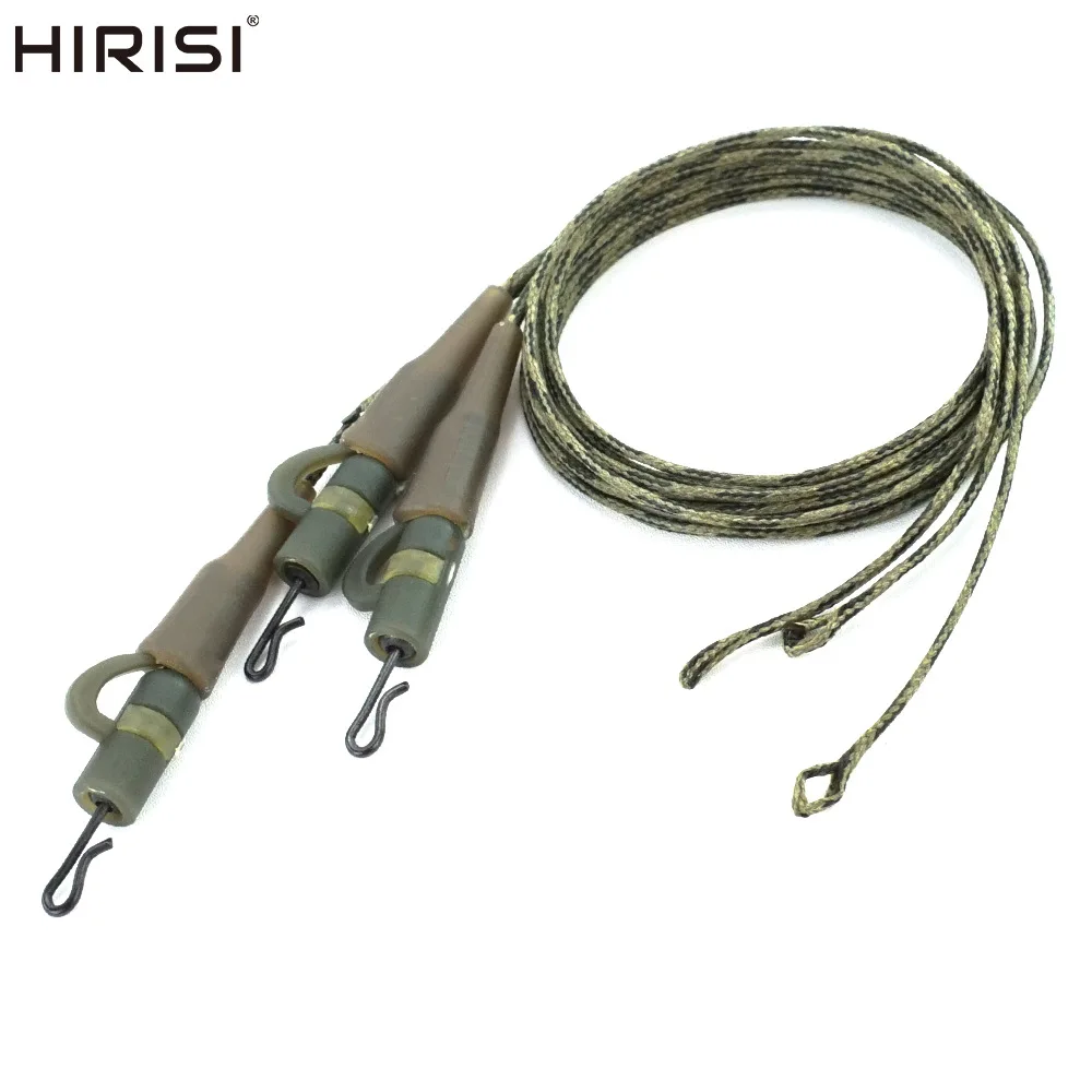 Hirisi 3PCS/PACK Carp Fishing Lead Core With Helicopter Rigs Braided Fishing Line for Carp Rig Lead Clip Fishing Accessories