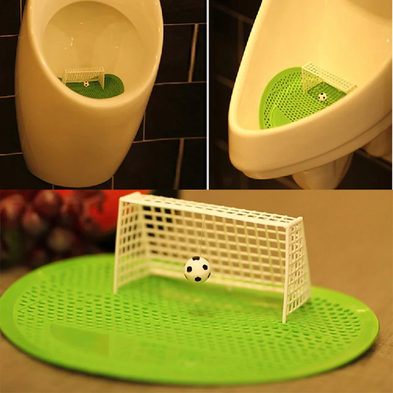 3pcs Shooting Mat Creative Goal Urinal Football Urinal Male Toilet Clean Deodorant Bathroom Urinal Pad Leather Aromatic Restroom