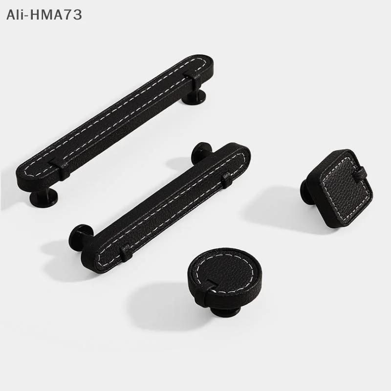 

（YY）1Pc Furniture Handle Hardware Alloy Leather Handle Cabinet Knobs And Handles Kitchen Cupboard Door Pulls Drawer Knobs