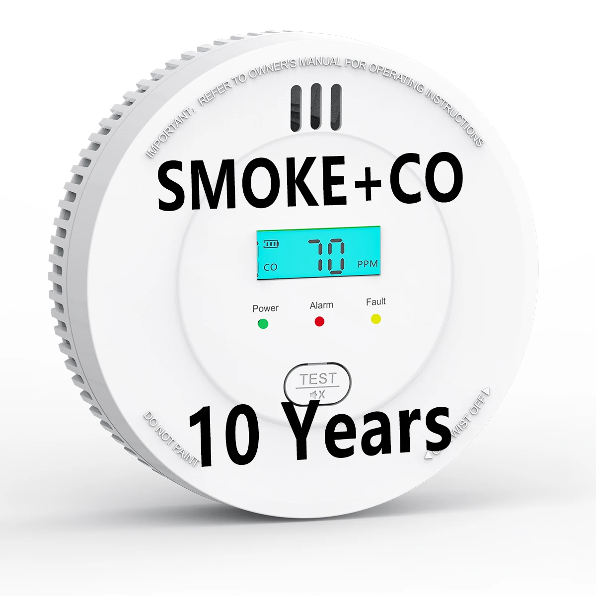 10年間使用可能な煙と一酸化炭素検知器-煙とco警報器コンボ-ce-ul認証取得済み-スタンドアロンタイプ