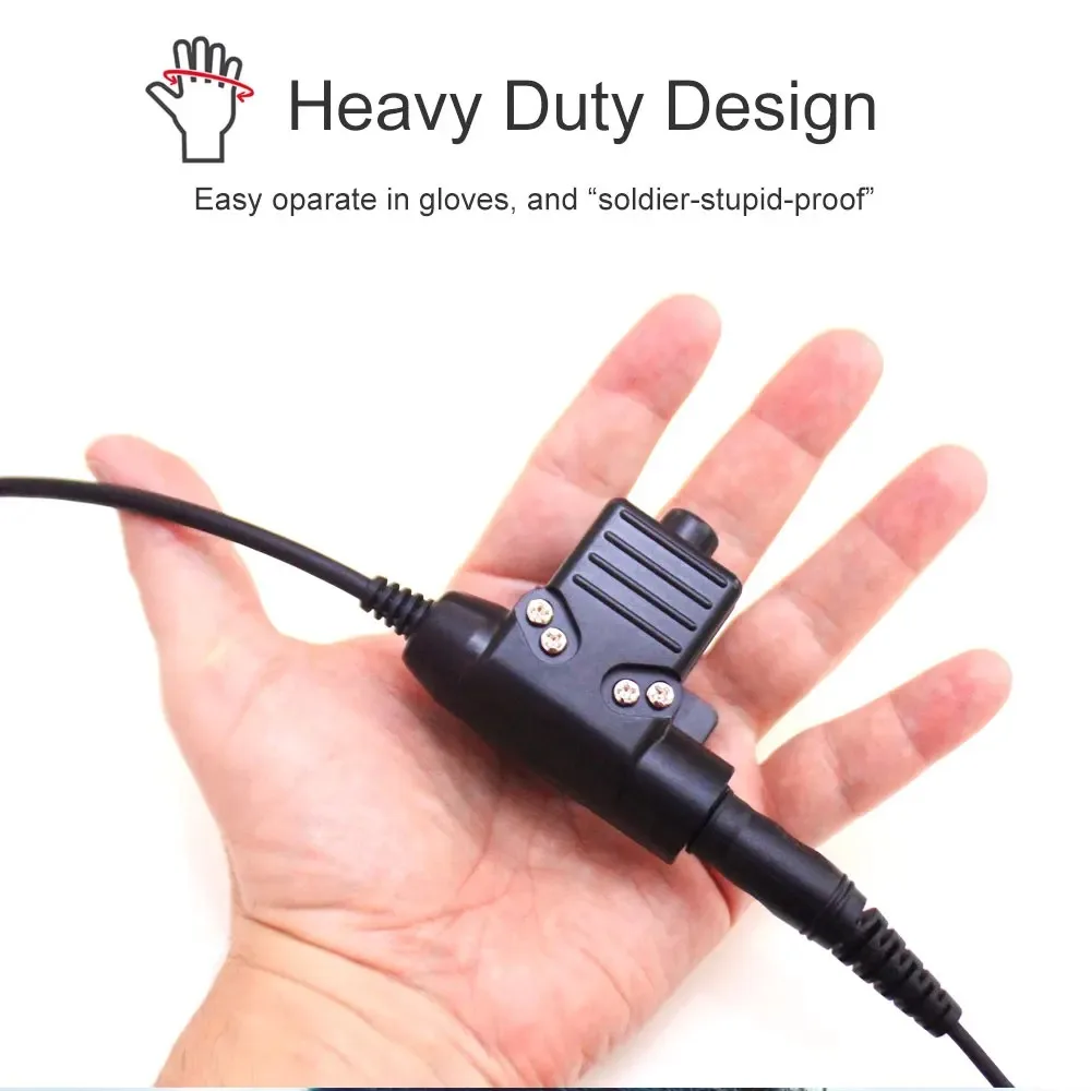 Baofeng K Interface PTT Adapter U94 Interphone Launching Switch Button Assembly Push To Talk Earphone Headphone Adapter