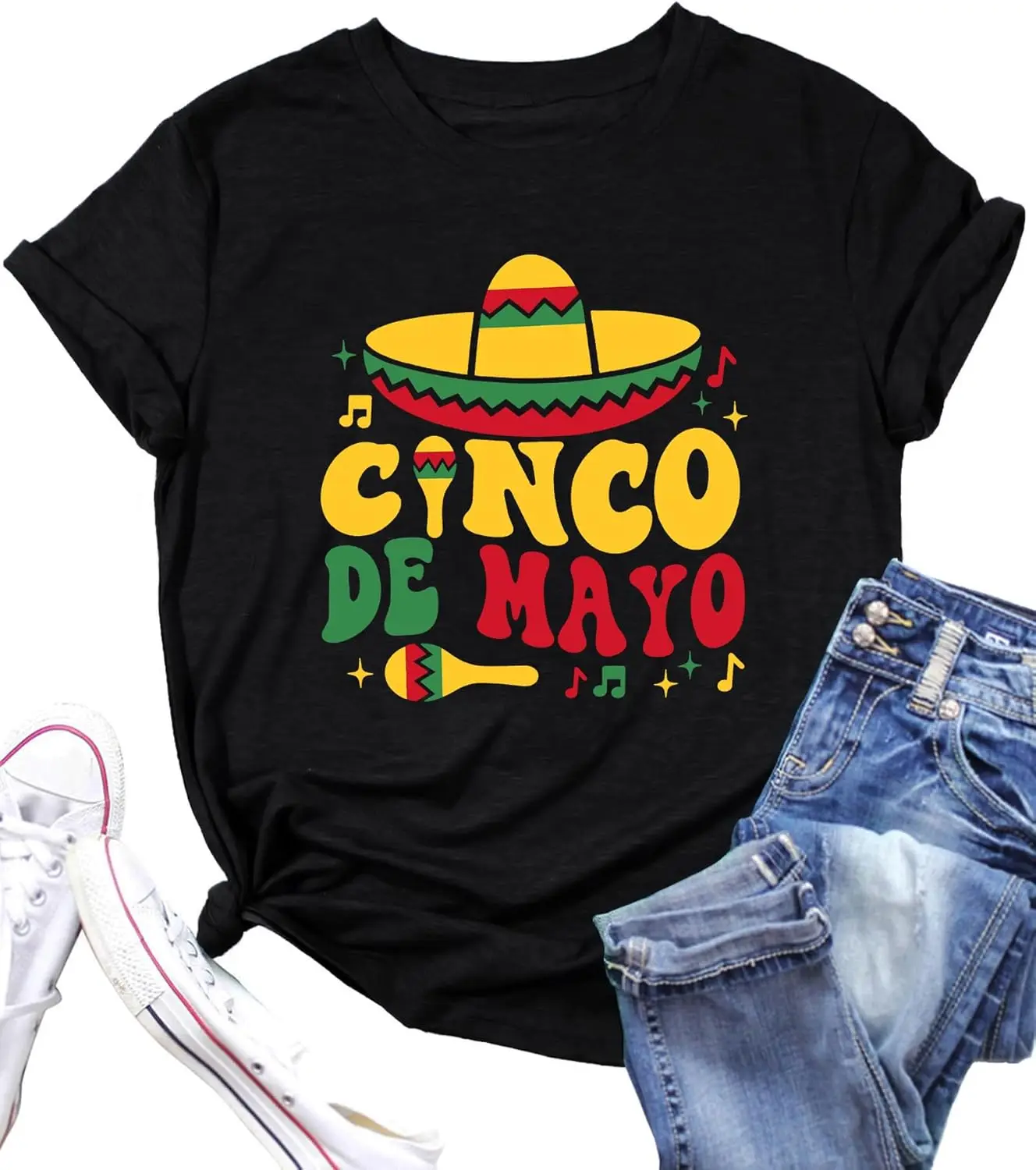 PECHAR Cinco De Mayo เสื้อผู้หญิง: เม็กซิกัน Fiesta Party T เสื้อฤดูร้อนเทศกาลเม็กซิกันกราฟิกของขวัญ Tops