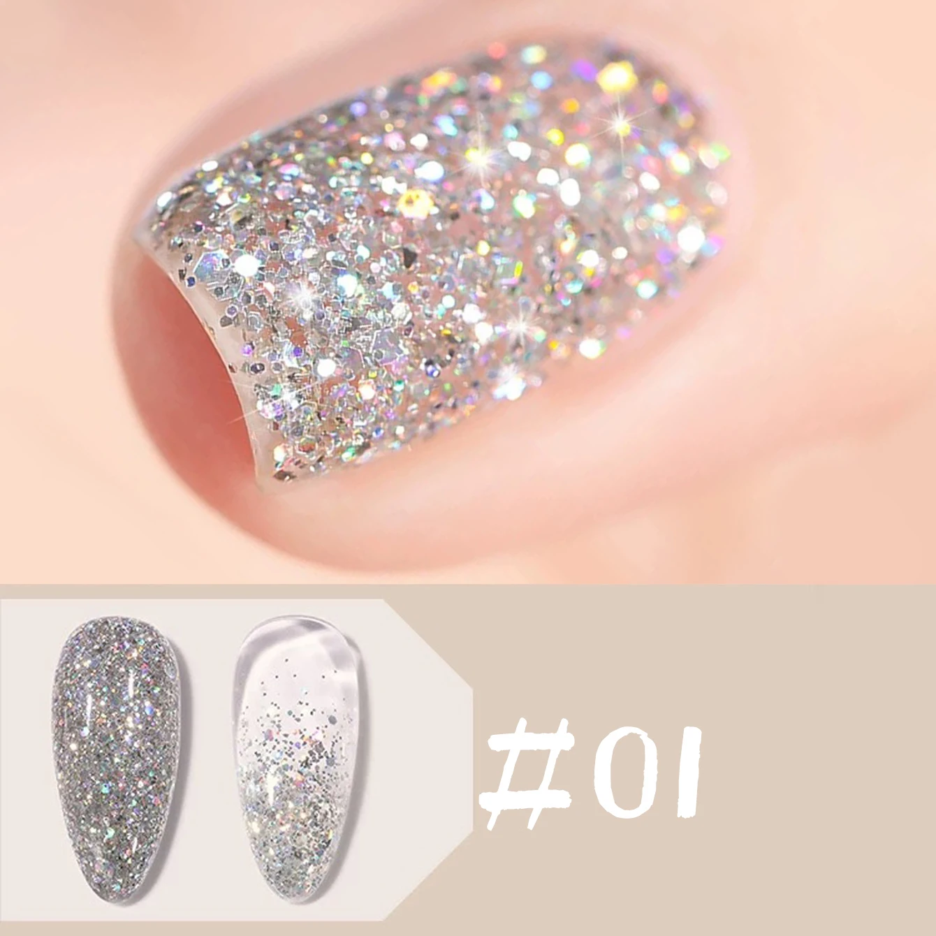 MlANEL 12ml brillante Rhinestone esmalte de uñas Gel blanco lujo Otoño Invierno Nail Art 2025 nueva colección Nail Art