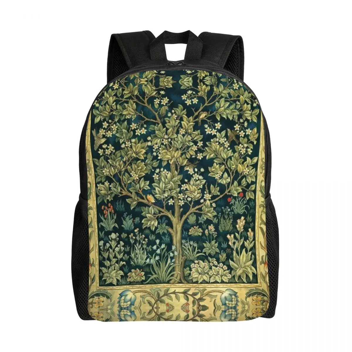 

Tree Of Life By William Morris Backpacks for Men Women College School Students Bookbag Fits 15 Inch Laptop Floral Pattern Bags