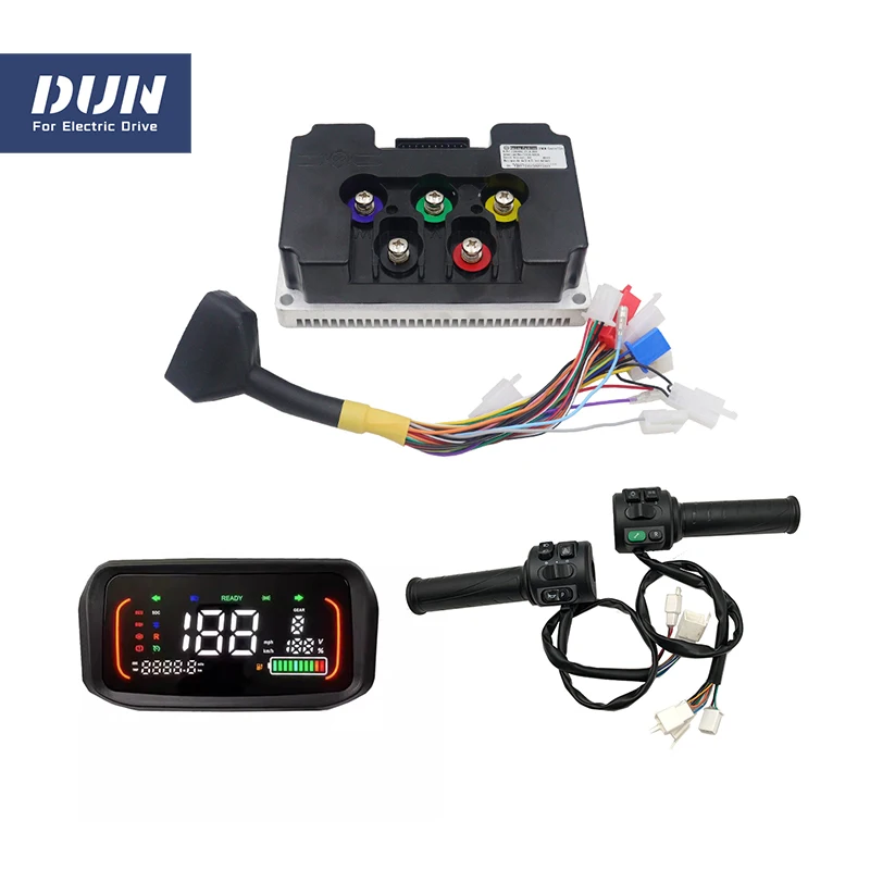 New Fardriver ND72680 Controller DC 350A 5000W-6000W Programmable with ONE-Line N1S Display and T08 Throttle For PMSM Motor