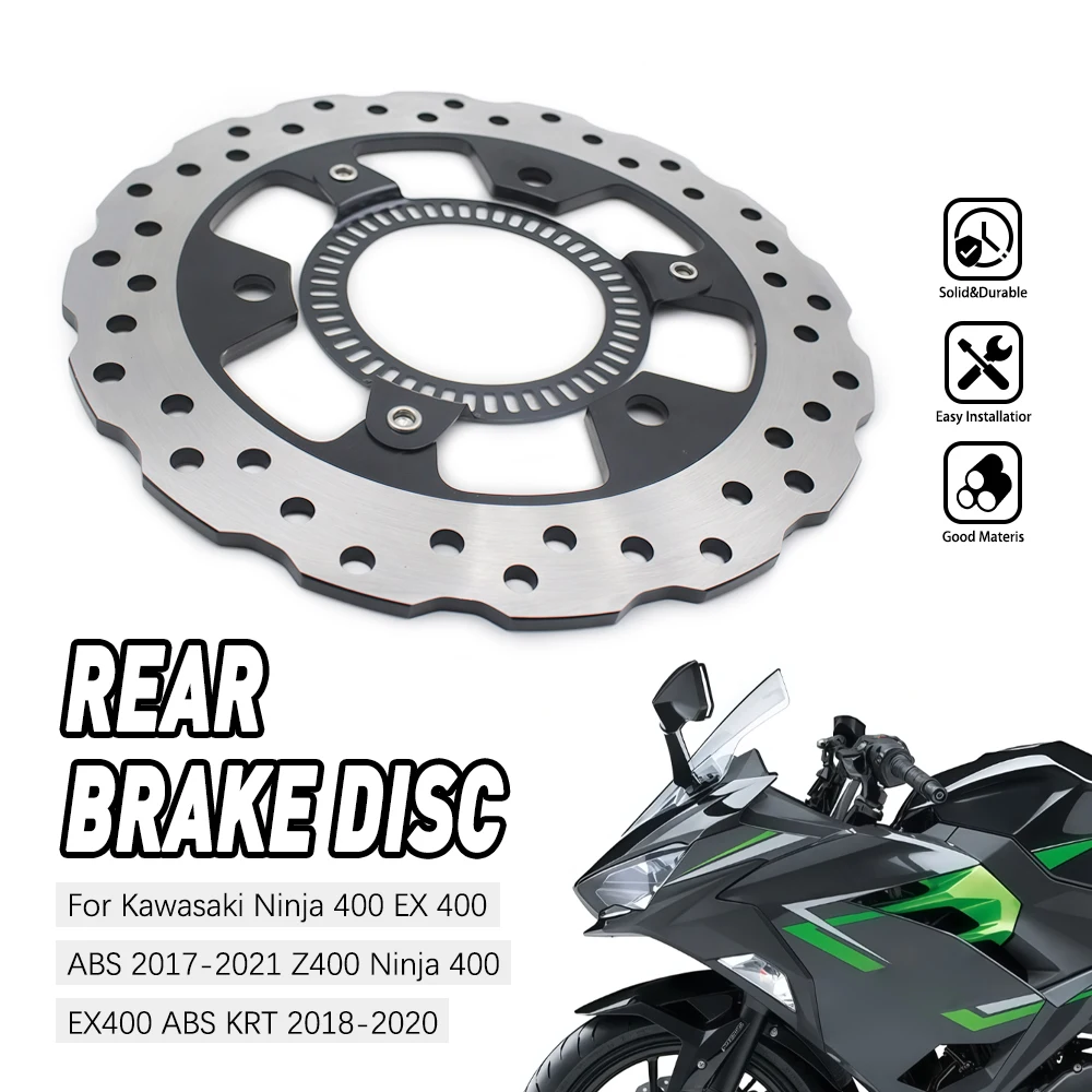 

219mm Motorcycle Parts Rear Brake Disc Rotor For Kawasaki Ninja 400 EX 400 ABS 2017-2021 Z400 EX400 ABS KRT 2018 2019 2020