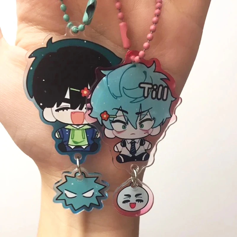 Anime Alien Stage Ivan Till Cosplay Key Chain Q-version Character Bag Pendant Acrylic Keychains Keyring Accessories