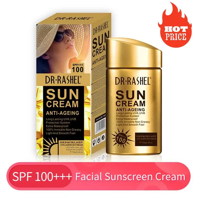 Dr. Rashel Sun Cream Anti-Ageing SPF 100+++ Facial Sunscreen Cream Olar Blocker Moisturizing Refreshing Not Greasy Protector