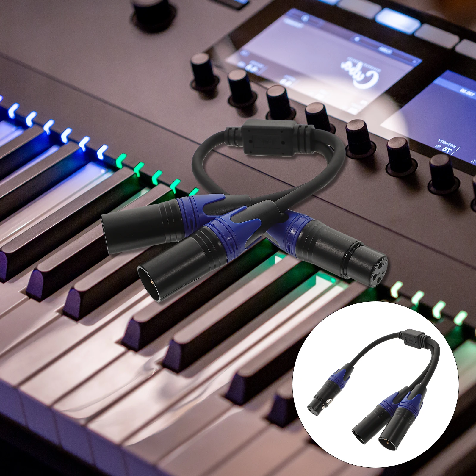 

Xlr Splitter Female To 2 Male Microphone Y Cable 3 Pin Xlr Cord For Sound Recording Equipment Low Noise Double