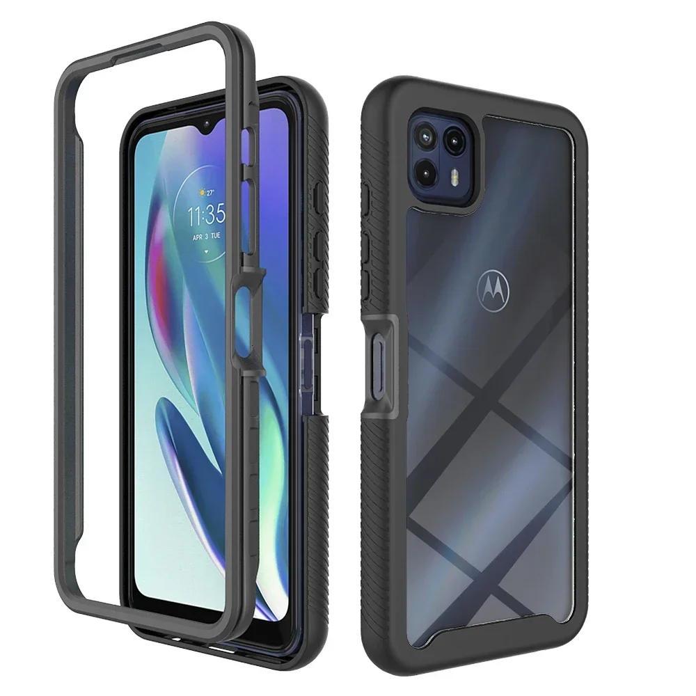 Para Motorola Moto G50 5G Funda de cristal híbrido PC TPU Funda trasera de silicona Motorola G50 Funda Moto G 50 Funda de parachoques Capa a prueba de golpes