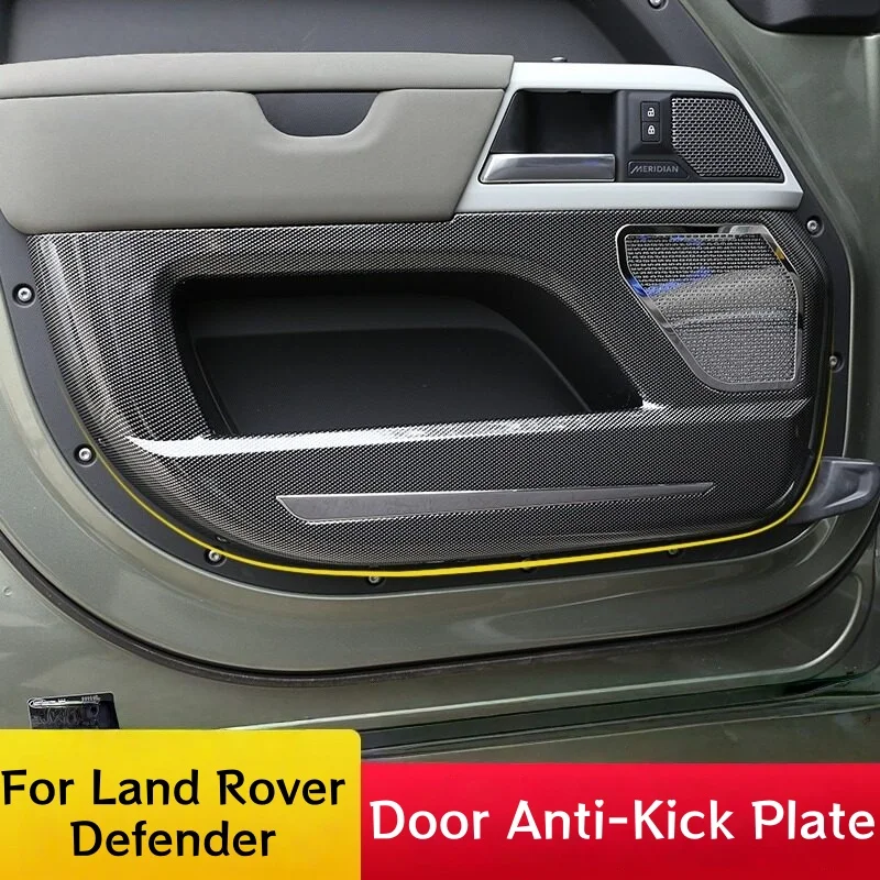 

ABS Carbon Fiber Car Door Protection Anti-kick Protection Panel Cover Car Accessories For Land Rover Defender 90 110 2020-2026