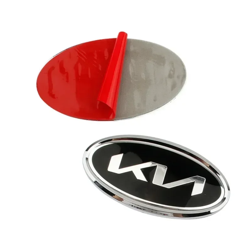 Car Front Rear Emblem Sticker for KIA K2 K3 K4 K5 KX7 Sportage Picanto Sorento Rio Niro Soul Ceed Steering Wheel Rim Logo Decals