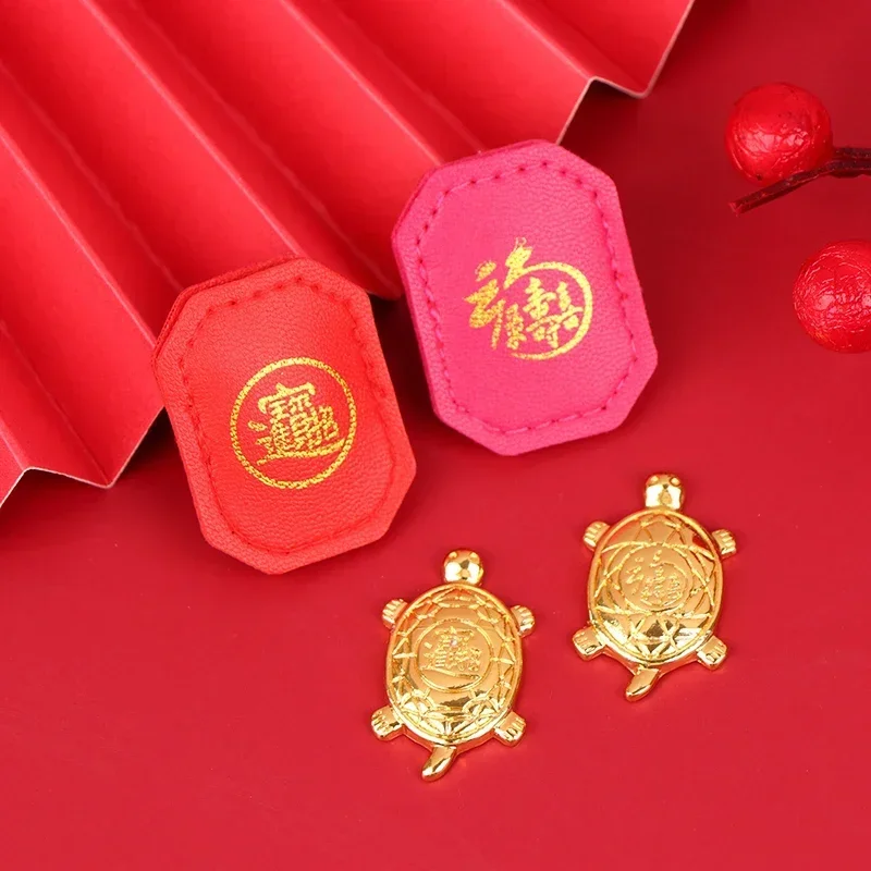 Cute Asakusa Turtle Small Golden Tortoise Guarding Praying Lucky Wealth Put It in Your Own Wallet Home Decor Lucky Gift 2024