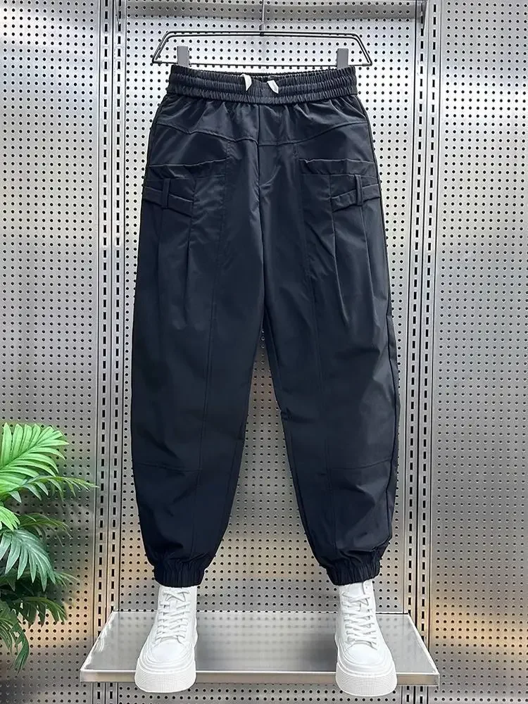 Cargo Pants for Men Autumn Hip Hop Trousers Man Black Harem Techwear Korean Style Aesthetic Nylon Street Cotton Harajuku Slacks