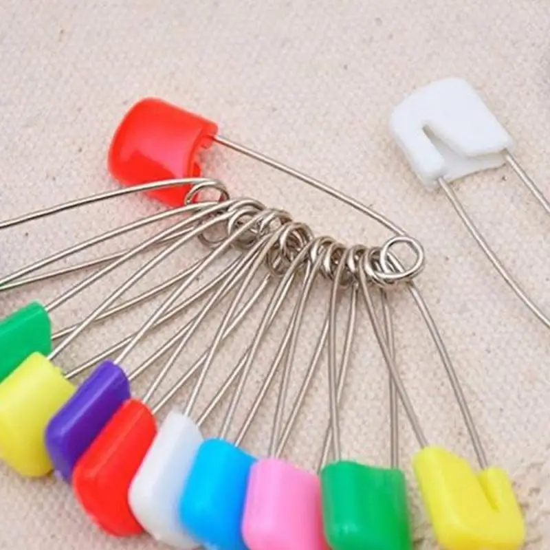 10/20Pcs Plastic Head Safety Pins Safety Locking Baby Cloth Diaper Nappy Pins Buckles Needle Pins Sewing Supplies