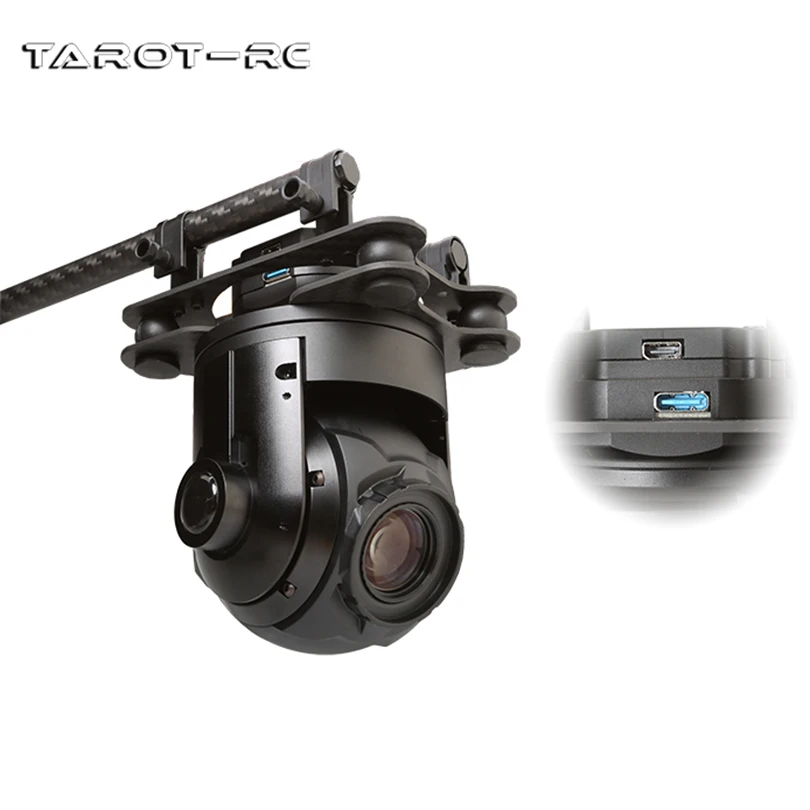 

Tarot-RC 10X Two-axle Ball Pod Gimbal Support Upright And Inverted HDMI-Compatible Output T10X-2A Fixed-Wing Drone Helicopters