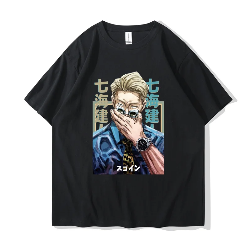 

Summer Men's Cotton T-Shirt Jujutsu Kaisen T-Shirt Men's Nanami Kento T-Shirt Top Novelty T-Shirt Anime T-Shirt Streetwear