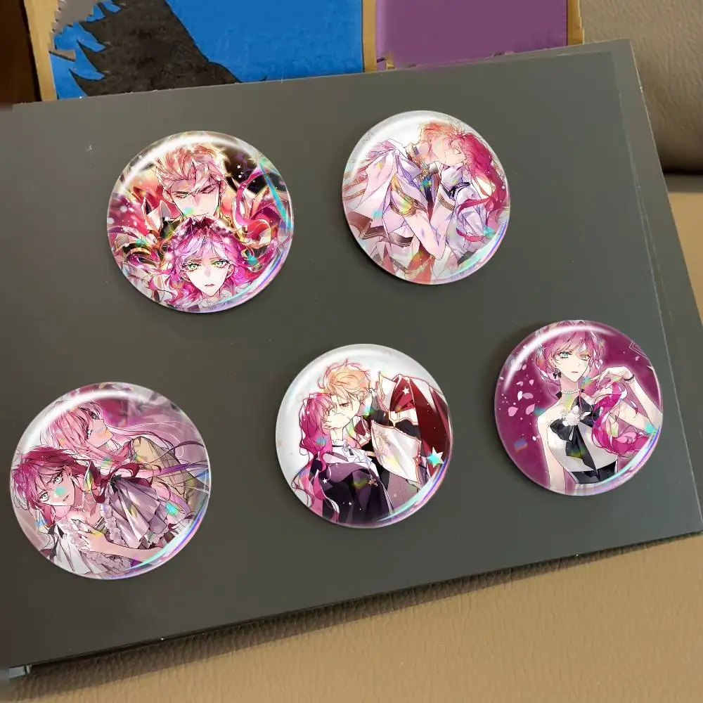 Manga V-Villains Are Destined to Die - Pin Creativo con Diseño Láser para Bolsos, Ropa, Sombreros, Decoración, Regalos para Fans y Coleccionistas