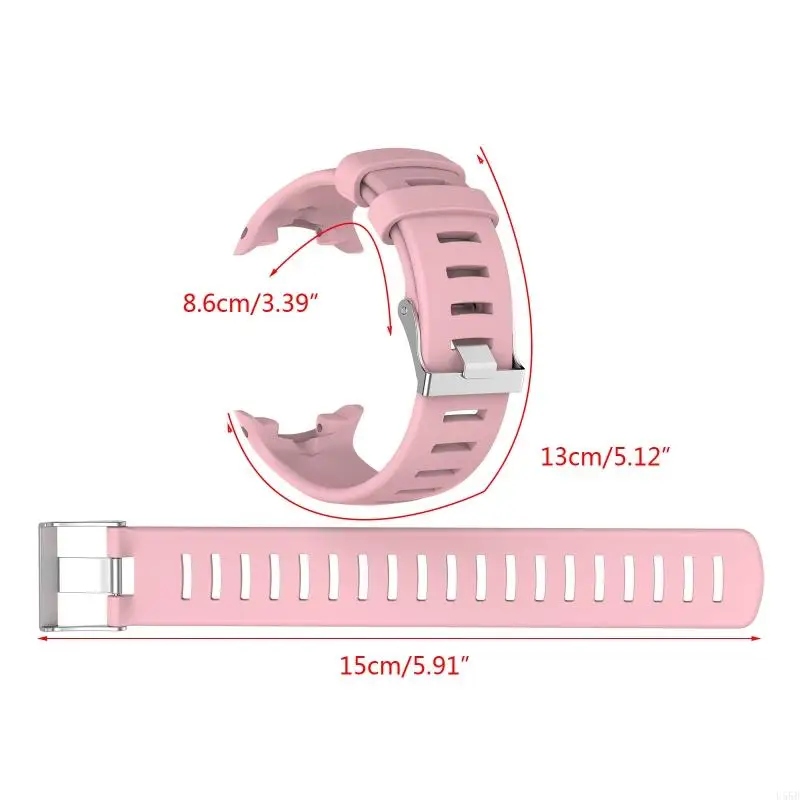 U55b Watch Slot Silicone Band Bracelet Bractproof Tweyproof for Suunto-D4