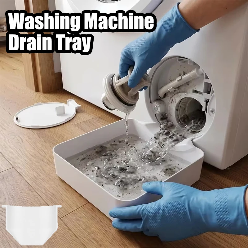 Washing Machine Drain Tray Universal Drain Funnel Proof Tray Water Collection Catch Trays Front Load Washer Drip Catcher Base