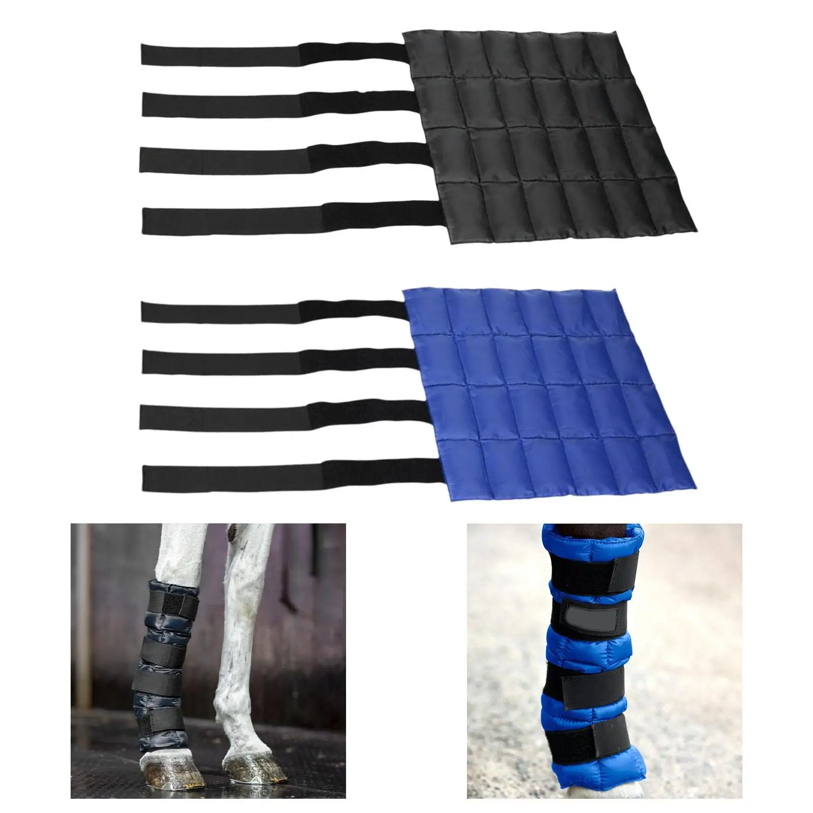 Horse Ice Leg Wrap Ice Boot Bag Support 24 Grid Breathable Cooling Wrap for Horse Ice Pack for Enthusiasts Legs Ankle Knee