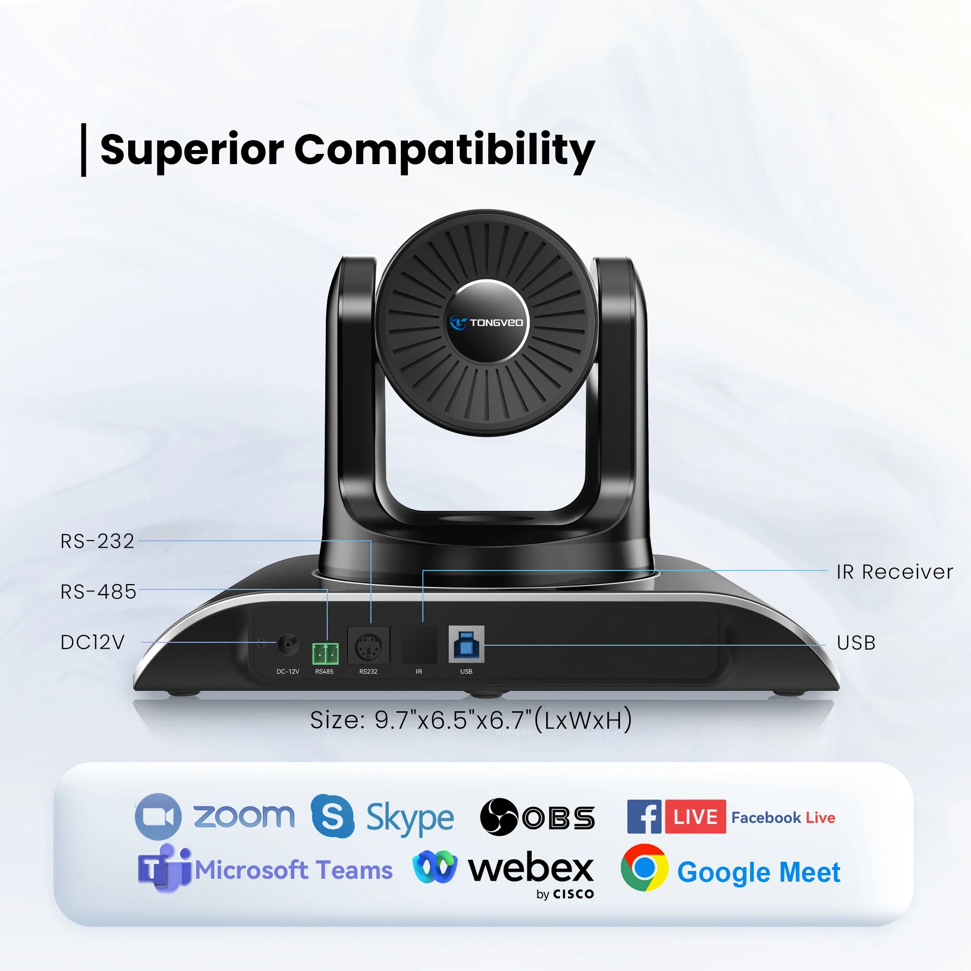 Conference C amera System 4K AI Auto Tracking Conference PTZ  Ca mera and BT Wireless Conference Speaker Microphone