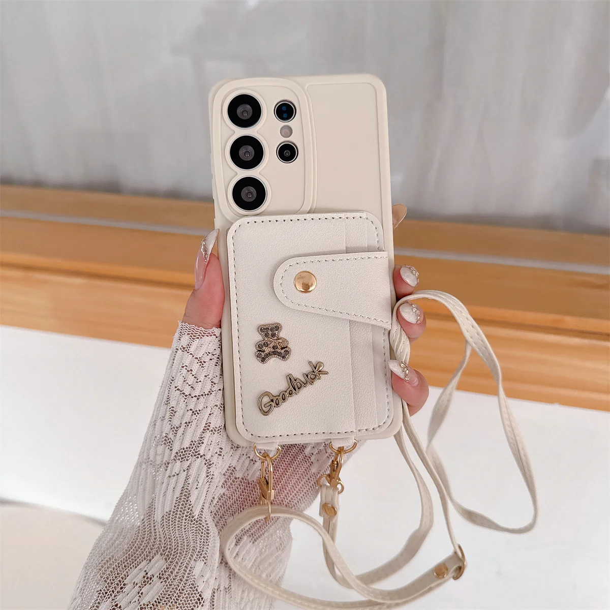 Crossbody Brieftaschen-Handyhülle für Samsung Galaxy A16 A26 A36 A17 A07 A56 A55 S21 S22 S23 S24 S26 Ultra S25 Edge PU-Leder Cover