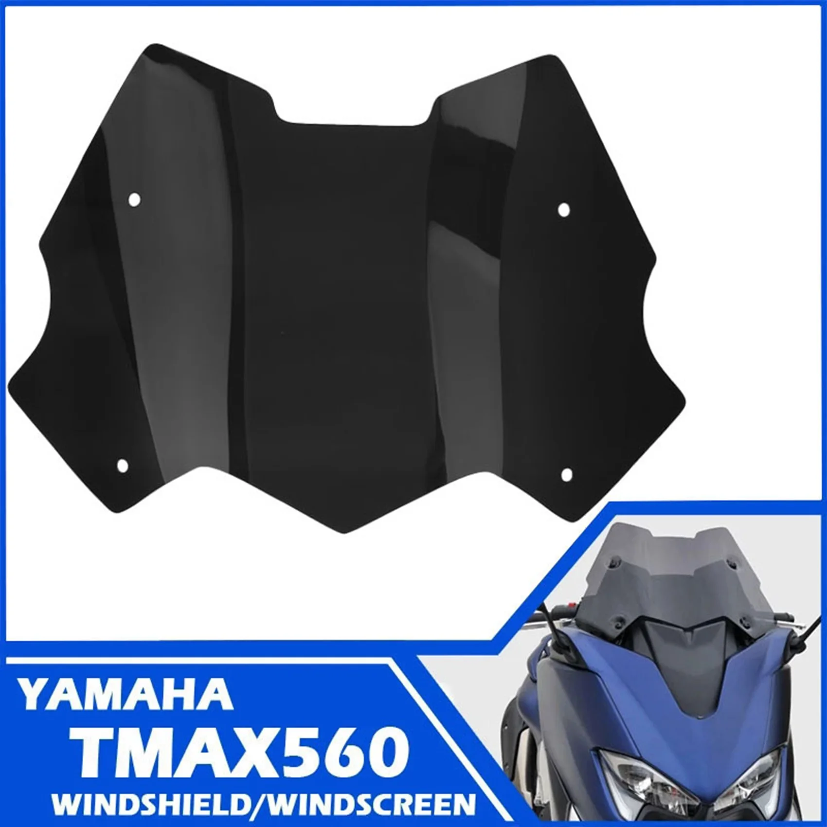 Motorcycle Windshield WindScreen Visor Viser Fit for Yamaha TMAX 560 T-MAX 530 T-MAX SX