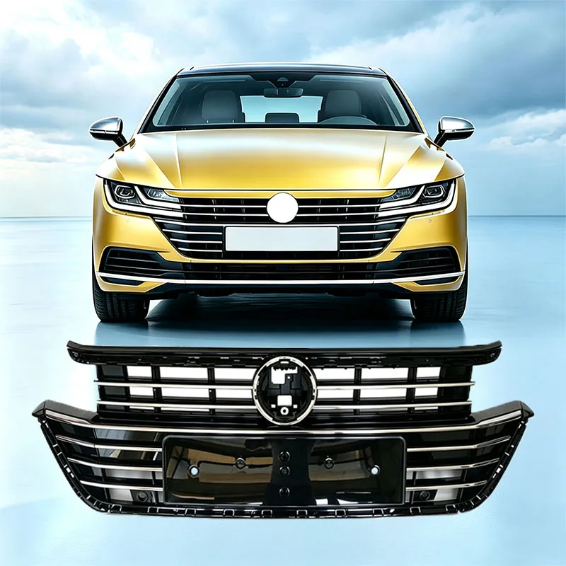 FOR Volkswagen Arteon/CC 2018-2020 Bumper Front Grille, High-gloss Black Chrome Plating OE 3GG853651 3G8853651