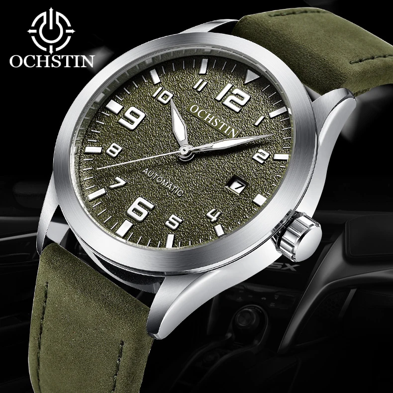 

OCHSTIN Men Automatic Mechanical Watch Luxury Casual Dress Military Outdoor Sports Army Mens Wristwatches Waterproof Male Clock