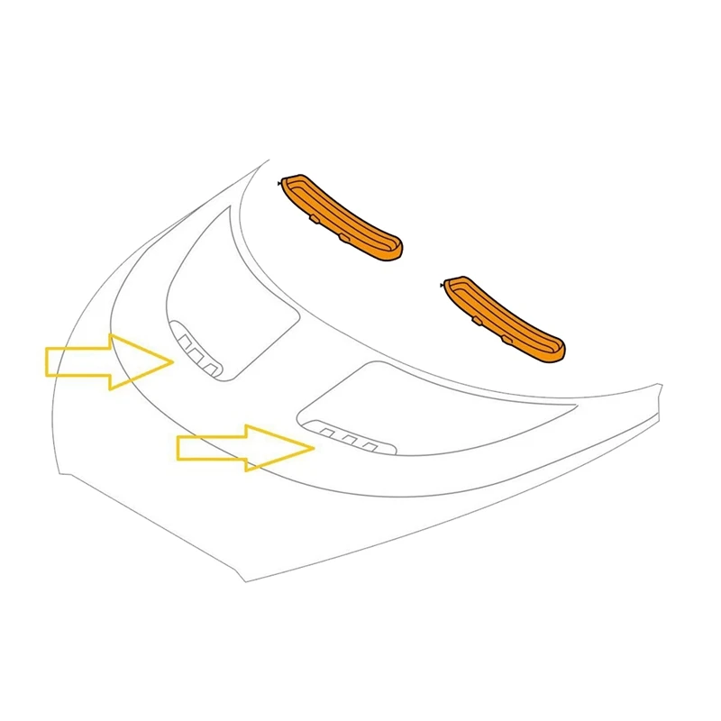 

1Pair Front Hood Vent Plug Cover 86350-2V000 86360-2V000 For Hyundai Veloster 2011-2017 Bonnet Air Duct 863502V000