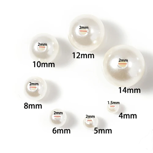 200 stks geperforeerde ABS imitatie parel kralen 4/5/6/8/10mm Ronde Spacer Kralen voor DIY Sieraden Maken En Naaien Ambachten