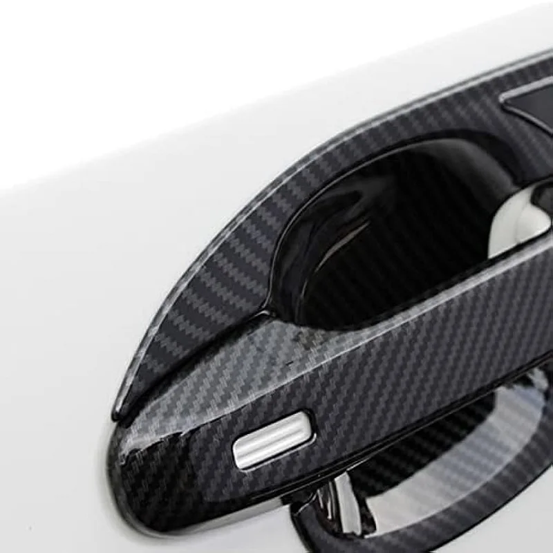 

Pair Rear/Front Carbon Fiber Car Door Handle Cover Trim For Toyota CHR C-HR 2016-2018