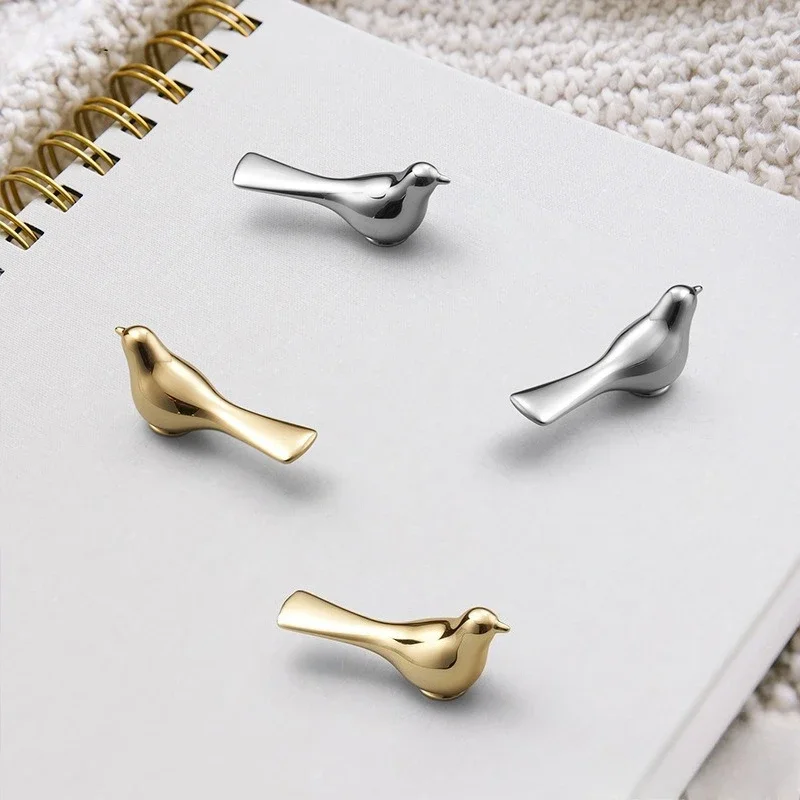 

Decoration Gold Bird Cabinet Knobs Wall Hanging Hook Animal Drawer Pulls Vintage Kitchen Door Handles and Knobs Furniture Handle