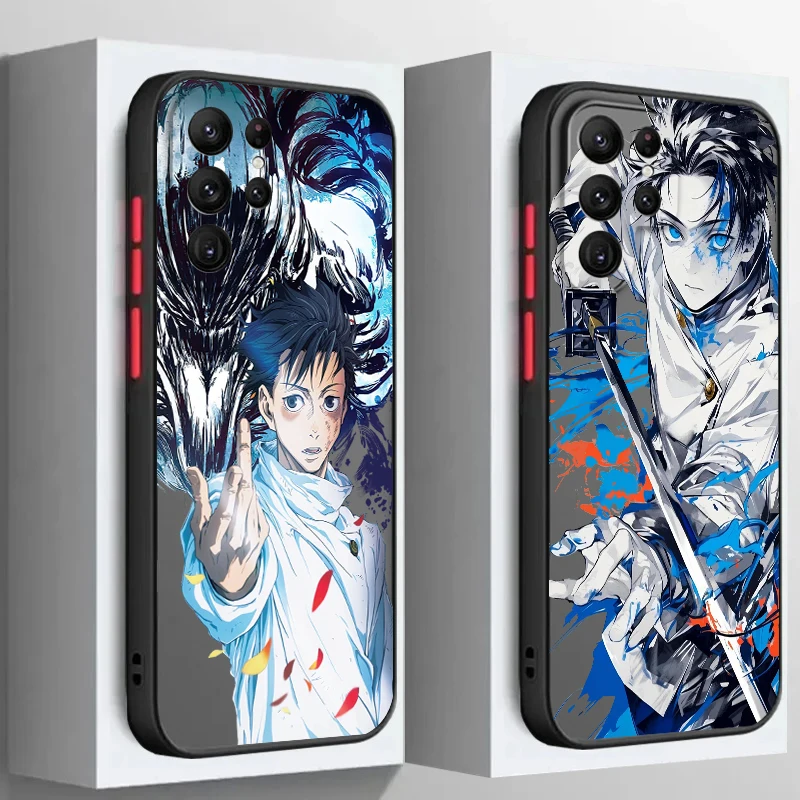 Spell Gojos Y-Yuta J-Jujutsu Frosted Translucent For Samsung A53 A52 A33 A32 A51 A71 A21S A13 A73 A50 A22 A12 5G Cover