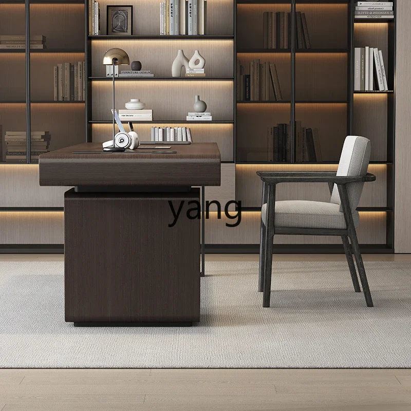 مكتب من الخشب الصلب Lmm مكتب كتابة منزلي مكتب فاخر وخفيف وحديث وبسيط