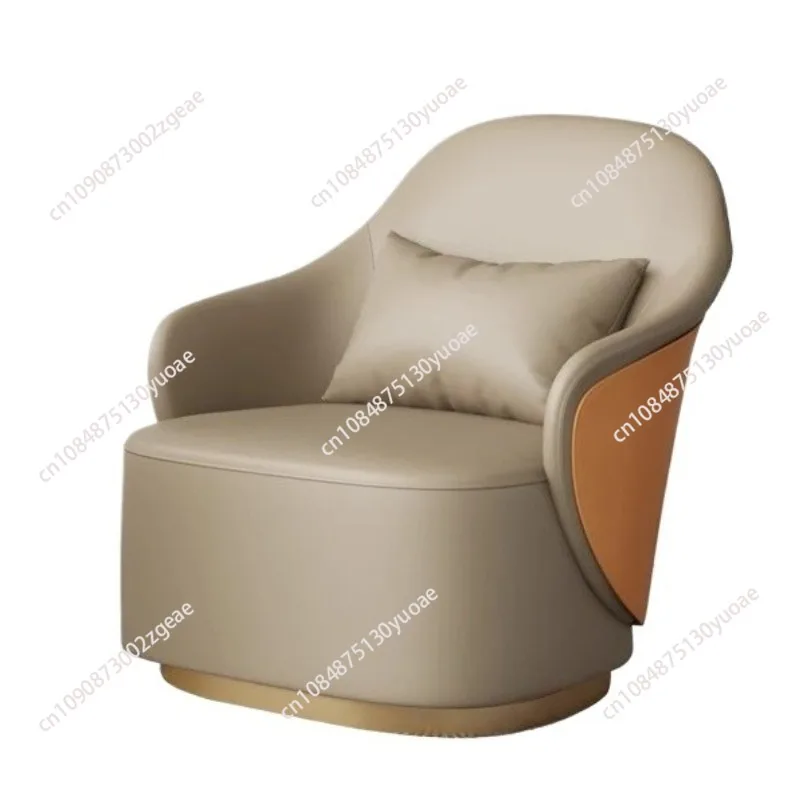 

Light Luxury Rotating Single Sofa Chair Italian Design Hotel Club Leisure Chair Sales Office Negotiation Table and Chair